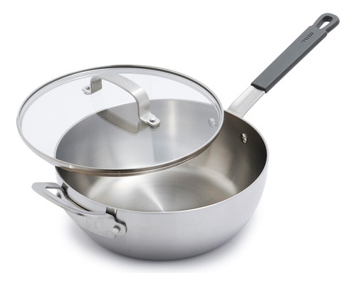 Greenpan X Bobby Flay - Cacerola De Acero Inoxidable De 3.7.