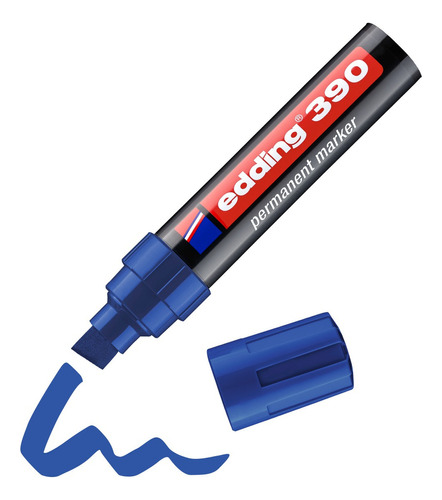 Marcador Recargable Permanente Edding 390 Color Azul