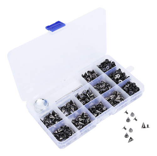 200pcs Trendy Cono Metal Tachuelas Remache Picos Punk Snap F