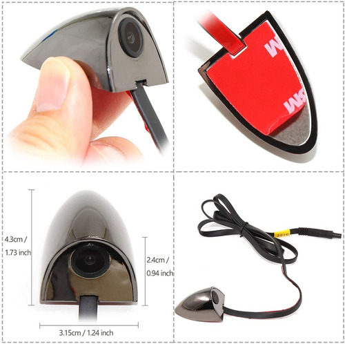 Imagen 3 de 7 de Camara Para Auto Punto Ciego Lateral Contra Lluvia 12v