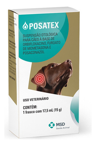 Posatex Remédio Para Otite Otológico Antiinflamatorio Cães