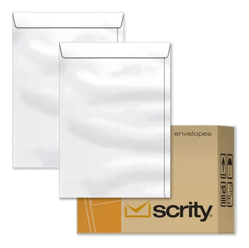 Envelope Saco Branco 240x340 Com 100 Unidades