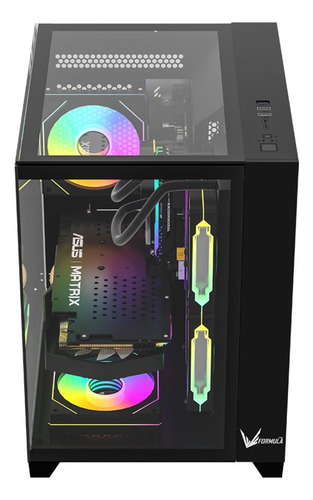 Gabinete Mid Tower Formula V Crystal Z9m Floe Negro 5 Fan