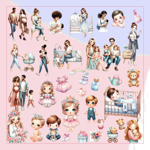 Super Kit Digital Dia Das Mães Arquivos Png Fundo Transparen