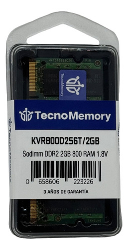 Memoria Ram Tecnomemory Sodimm Ddr2 2gb 800mhz Kvr800d2s6t