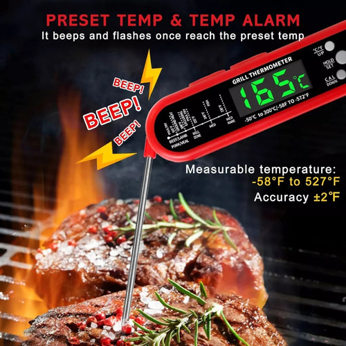 Termómetro Digital De Carne Cocina De Tres Sonda Para Horno