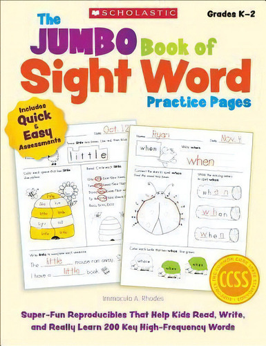 The The Jumbo Book Of Sight Word Practice Pages, De Rhodes Immacula. Editorial Scholastic Teaching Resources, Tapa Blanda En Inglés