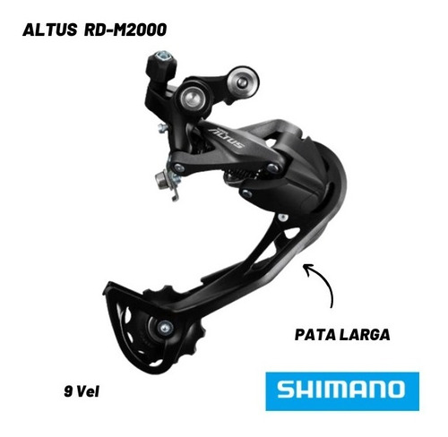 Cambio Trasero Shimano Altus M2000 9 Vel  Pata Larga Mtb