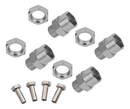 2 Metal 12mm A 17mm Rueda Hexagonal Hub Adaptador