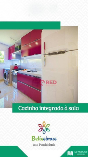 Imagem 3 de 15 de Apartamento Com 2 Dormitórios À Venda Por R$ 189.990,00 - Edifício Belíssimus - Sorocaba/sp - Ap0302