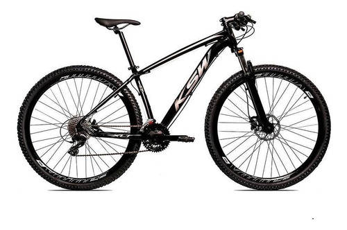 Bicicleta Aro 29 Ksw Xlt 2019 Alum Câmbios Shimano 24v Disco Cor Preto/Prata Tamanho do quadro 21