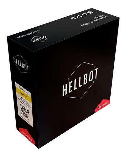 Imagen 1 de 1 de Filamento 3D PLA Hellbot de 1.75mm y 1kg amarillo