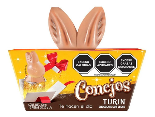 Chocolates Turín Conejos Caja 10 Piezas 200g
