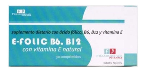 Efolic B6 B12 Vitaminas X 30 Comprmidos + Acido Folico