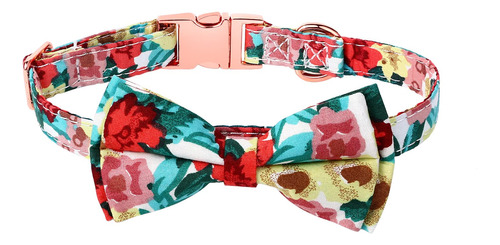 Udebohe Collar De Perro Con Estampado Floral, Lindo Collar D