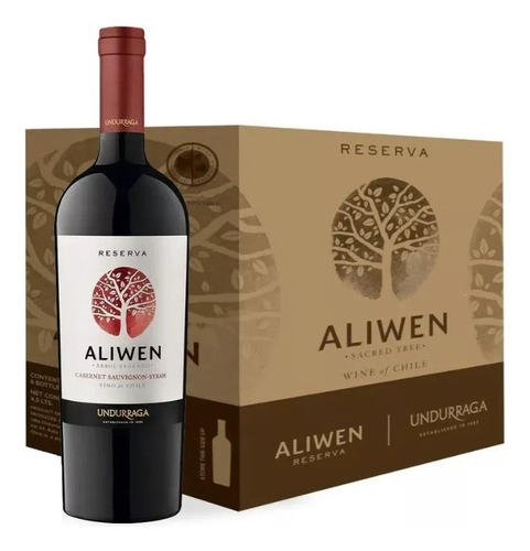 Vino Aliwen Reserva C/sauvignon - Syrah 750ml 6 Unidades