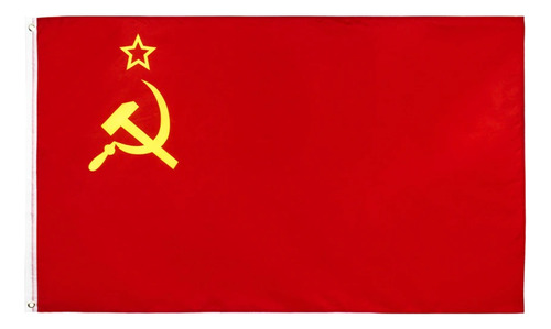 Bandeira Urss 90 X 150cm P/ Mastro C/ Anilhas Envio Imediato