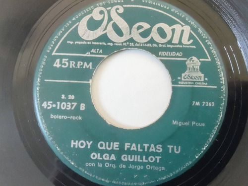 Vinilo Single De Olga Guillot Escandalo(z39