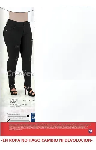 Pantalon Cklass Negro 070 90 outlet saldos Mchn Detalle