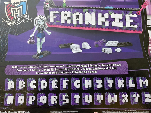 Mega Bloks Monster High - Creador De Nombres Con Frankie (Usado)