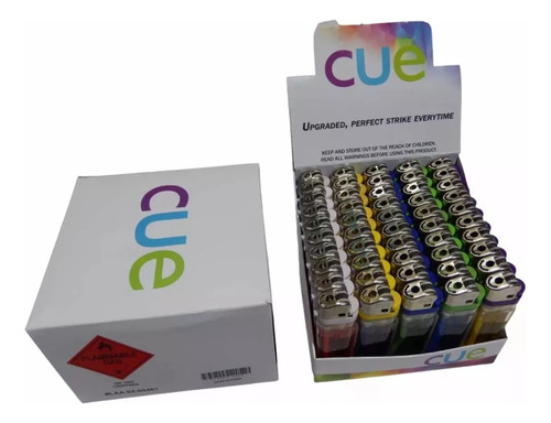 Caja De Encendedores Desechables Regulable 50 Pz Cue