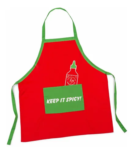 Sriracha Delantal Rojo Verde
