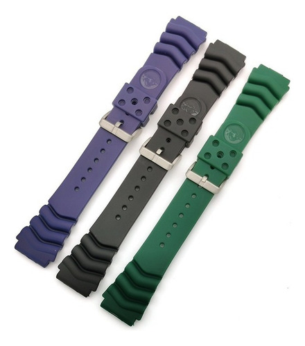 3 Correas De Caucho Compatible Con Reloj Nautica 20mm