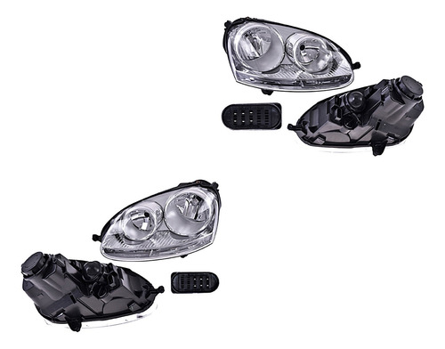 Set Faros Delanteros Depo Volkswagen Bora 2005 - 2010