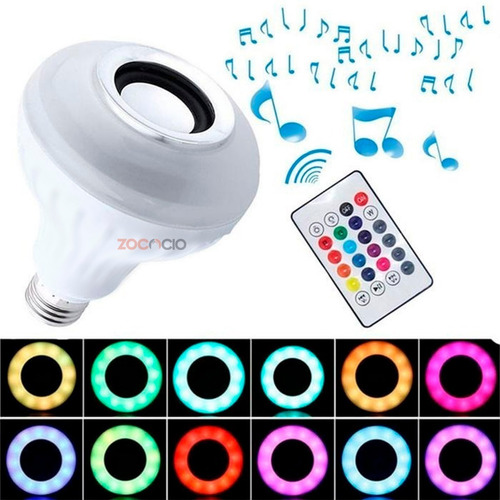 Imagen 3 de 4 de Bombillo Led Bluetooth Usb Bocina Led Colores Music Bulb