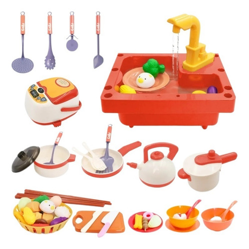 Dp Utensilios De Cocina Para Niños, Fregadero, 55 Piezas