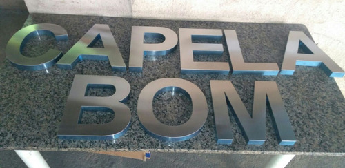 Letras Para Loja Fachada Em Aço Inox Letreiro Caixa 3d Letra
