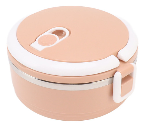 Isolamento De Recipiente De Almoço Rosa, Aço Inoxidável, Sil