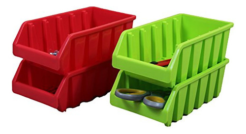 Contenedores Apilables De Plástico Basicwise Qi003255r.3 (ju