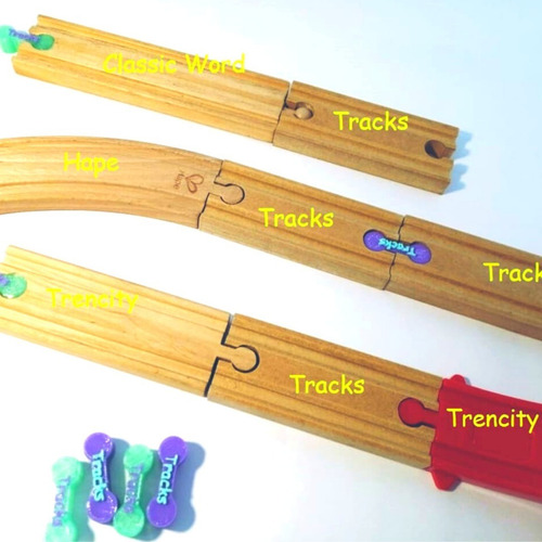 Imagen 5 de 8 de Vías Tren Madera + Cambio De Vías Compatible Trencity/hape