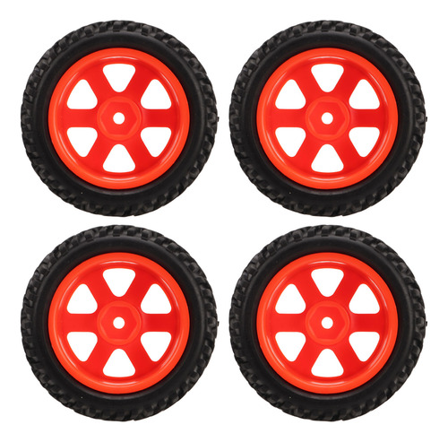 Neumáticos De Coche Rc 1/16, 4 Piezas, Llantas De Goma De 12