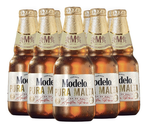 Cerveza Modelo Pura Malta, 12 Botellas De 355ml (2 Six Pack)