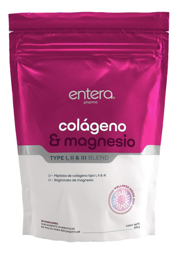 Entera Colágeno & Magnesio Mezcla Balanceada Tipo I Il Y Ill Momento De Aplicación Día Y Noche Día/noche