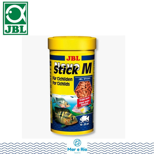 Imagem 2 de 4 de Ração Jbl Novo Sticks M 110g - 250 Ml Ciclideos Carnivoros