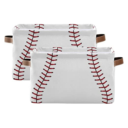 Sports Baseball Print Storage Basket Bins,cool Baseball...