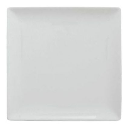 Plato Cuadrado Blanco De Porcelana Front Of The House  Wfx