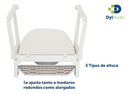 Incremento Para Baño Wc C/tapa Y Descansabrazos Premium