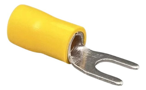 Terminal Pre Isolado Forquilha Garfo 4 A 6mm Amarelo (100pç)