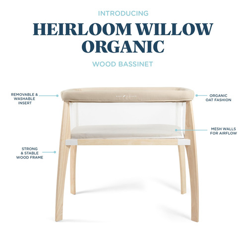 Mesita De Cama Bassinet Baby Delight Heirloom De Madera De S