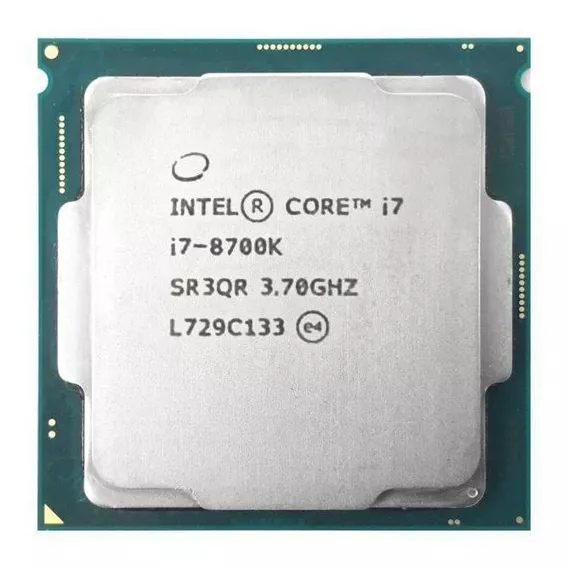 Procesador gamer Intel Core i7-8700K CM8068403358220 de 6 núcleos y 4.7GHz de frecuencia con gráfica integrada