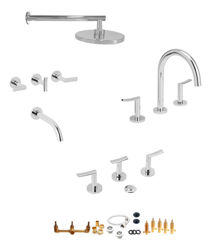 Griferia Baño Mind Piazza Ducha Lav Bidet Cierre Cerámico