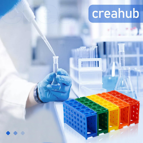 Estante De Tubo Plástico 4 Vías Colorido Para Laboratorio