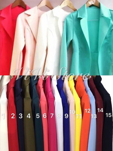 Imagem 3 de 9 de Blazer Casaquinho Neopreme Feminino Terninho Formal Fornece