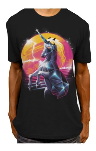 Playera Camiseta Pony Unicornio Colores Poderoso Rayo Galaxy
