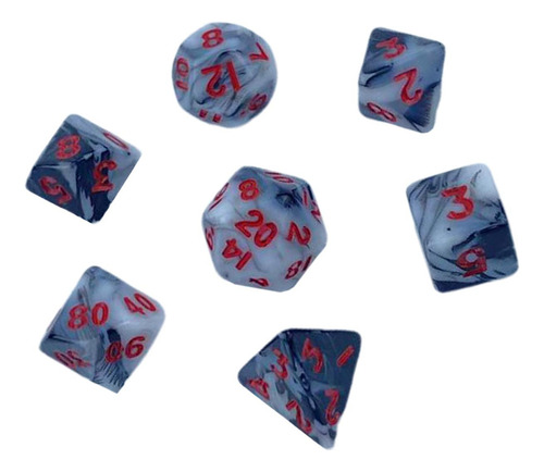 Juego De Dados De Acrílico De 7 Piezas, Dados Multicolores