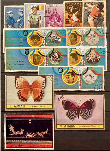 Ajman - Diferentes Temas  -  Lote De 13 Sellos P414